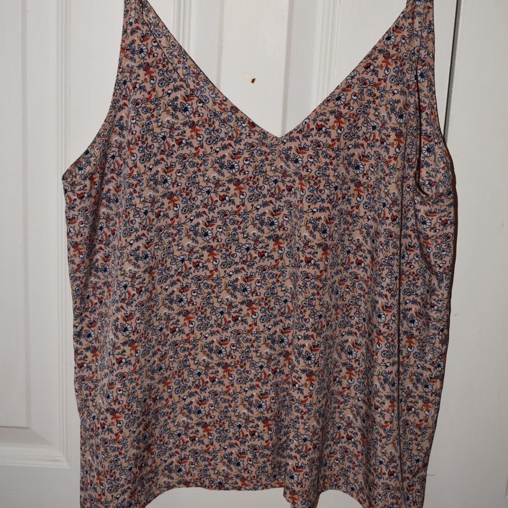 Pink floral tank